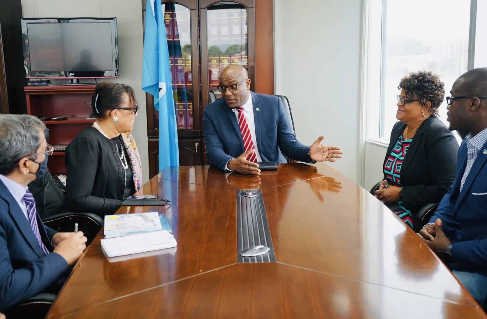 Commonwealth Secretary-General, the Rt Hon Patricia Scotland held a joint meeting with the Minister for Education, Sustainable Development, Innovation, Science, Technology and Vocational Training, Hon Shawn Edward