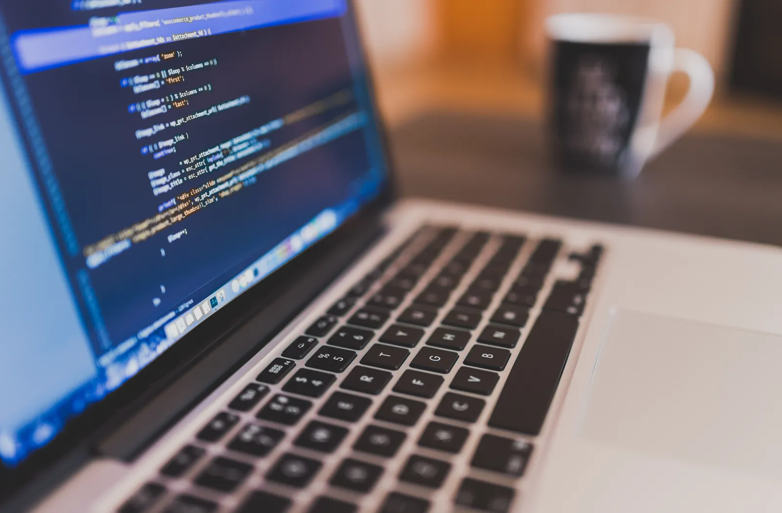 Computer screen with code