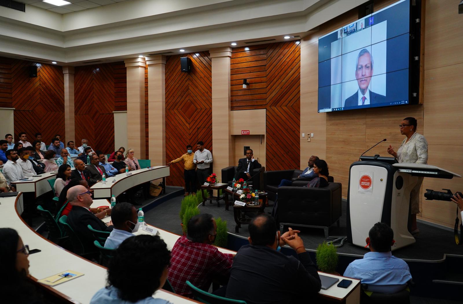 Commonwealth Secretary-General The Rt Hon Patricia Scotland QC, speaking at the Management Development Institute (MDI)