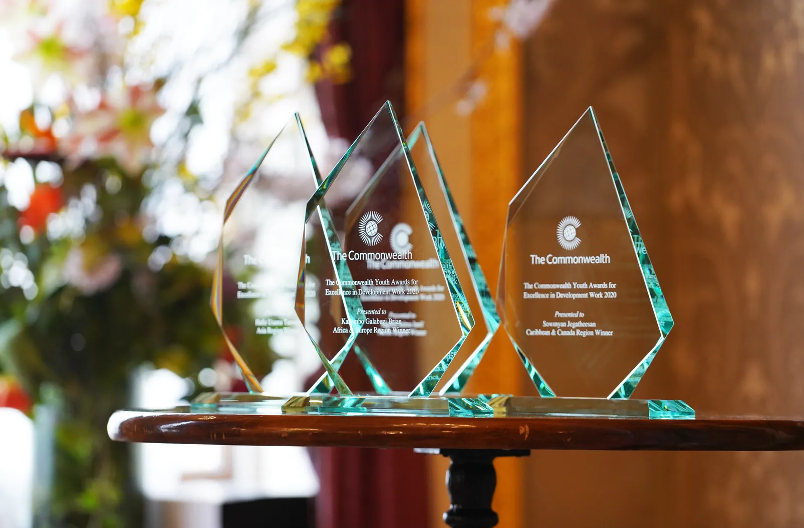 Commonwealth Youth Award trophies