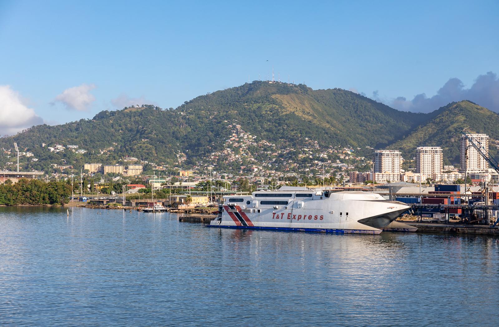 photo of boats in harbour, Trinidad
