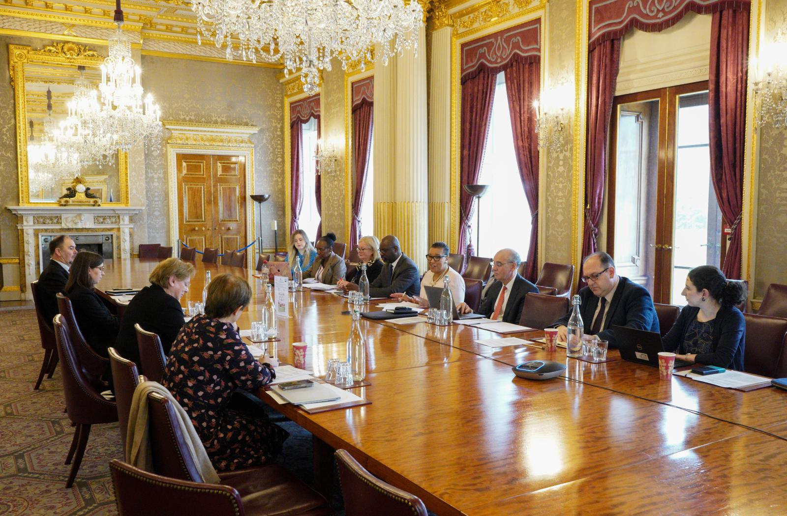 Commonwealth Secretary-General speaking at Commonwealth Secretariat and Lancet Oncology event