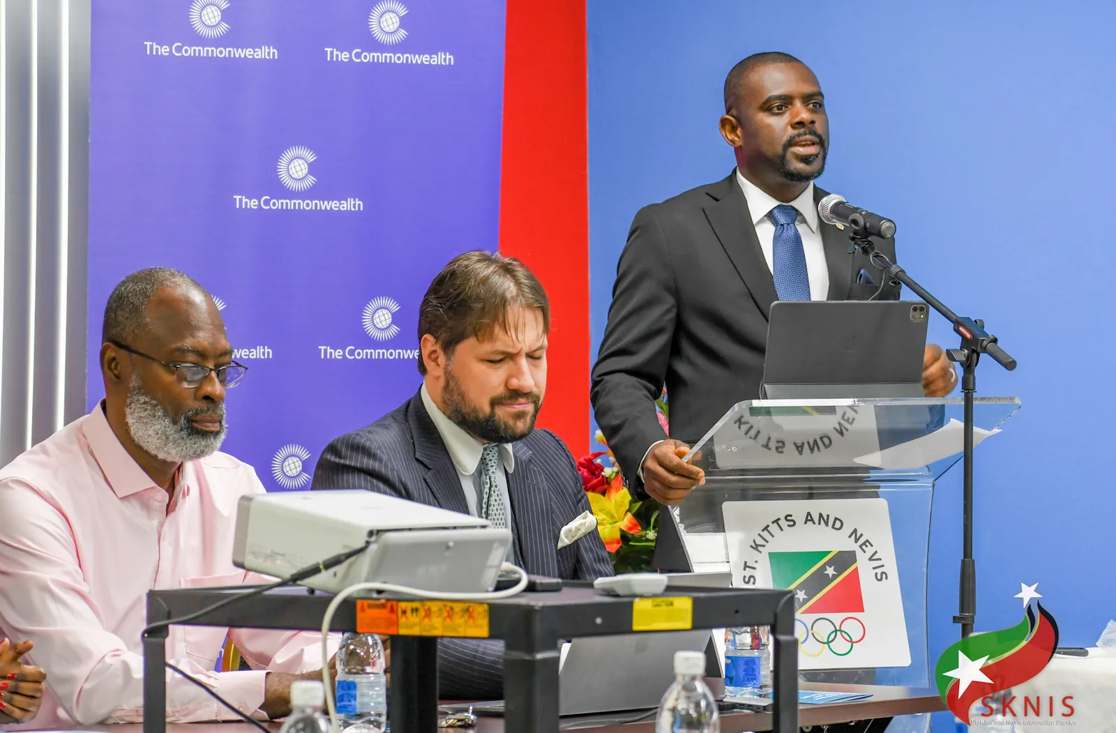 Speakers at a St Kitts and Nevis event to launch the country's national sports policy