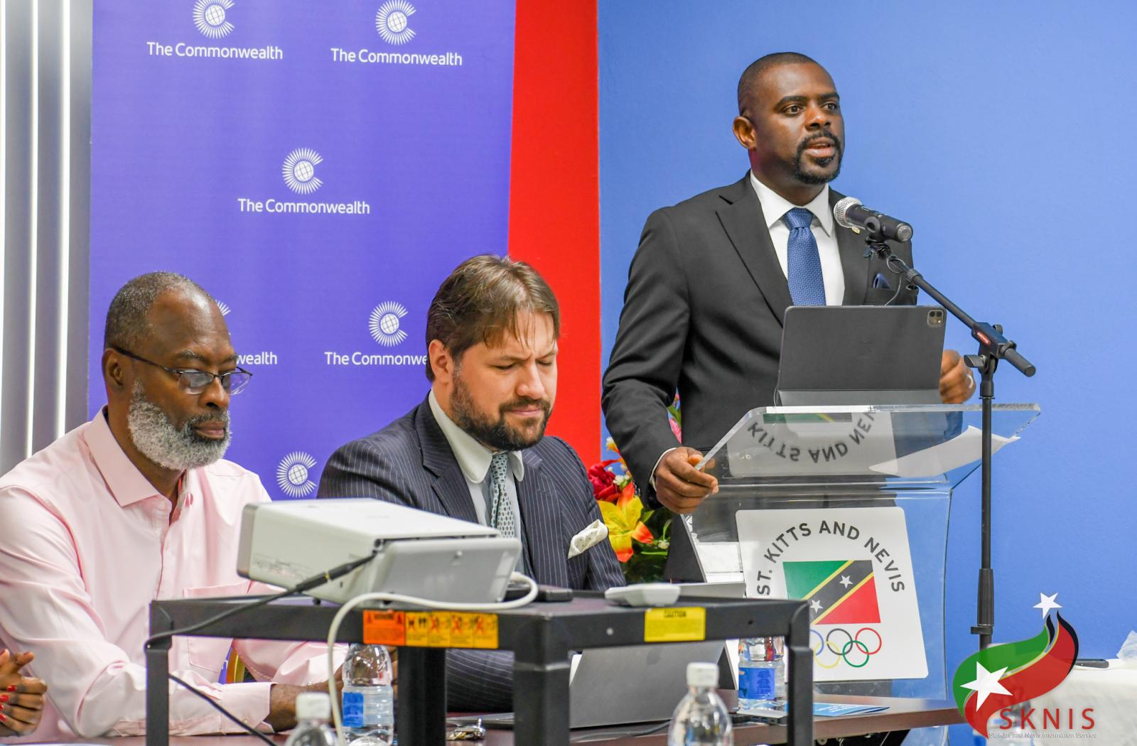 Speakers at a St Kitts and Nevis event to launch the country's national sports policy