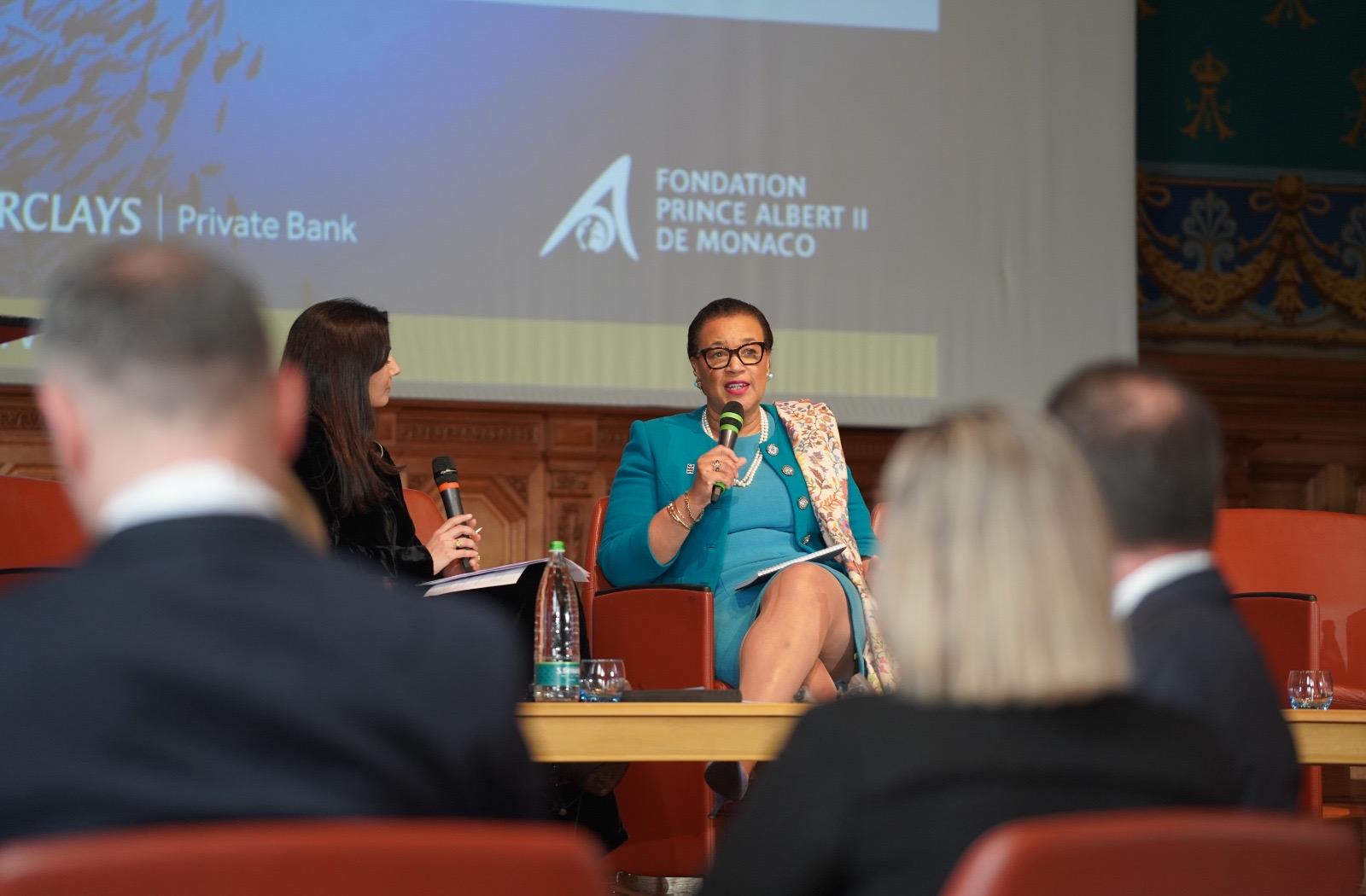 Commonwealth Secretary-General, the Rt Hon Patricia Scotland KC, speaking at the Monaco Ocean Initiative