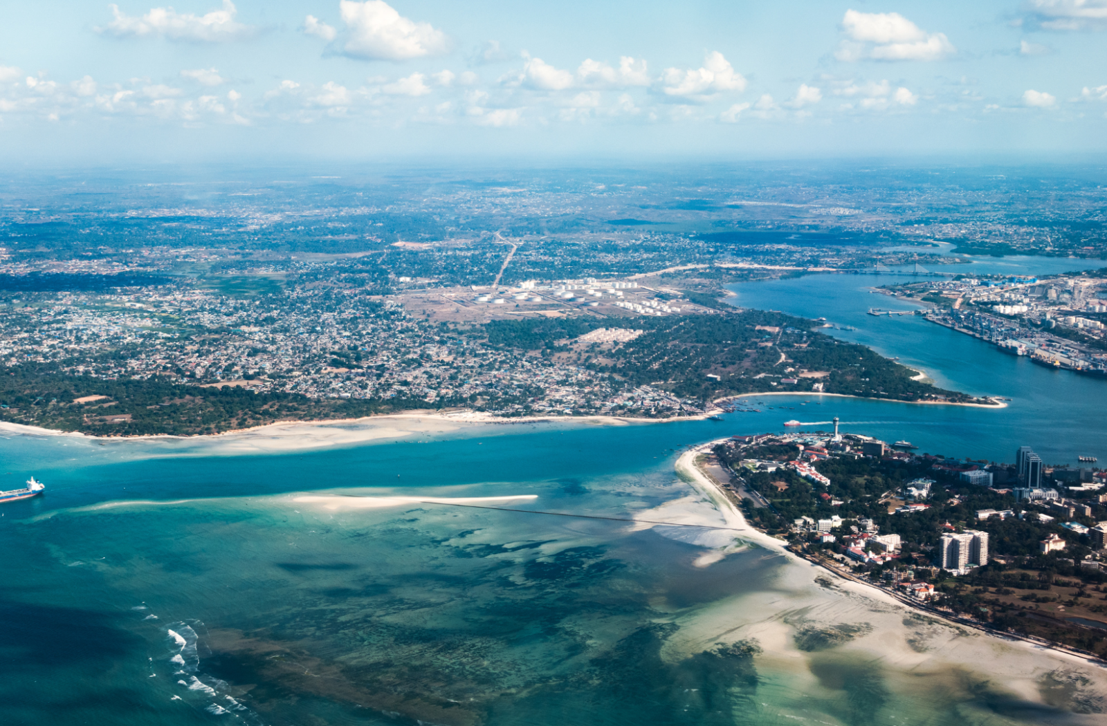 Aerial view of The Bahamas