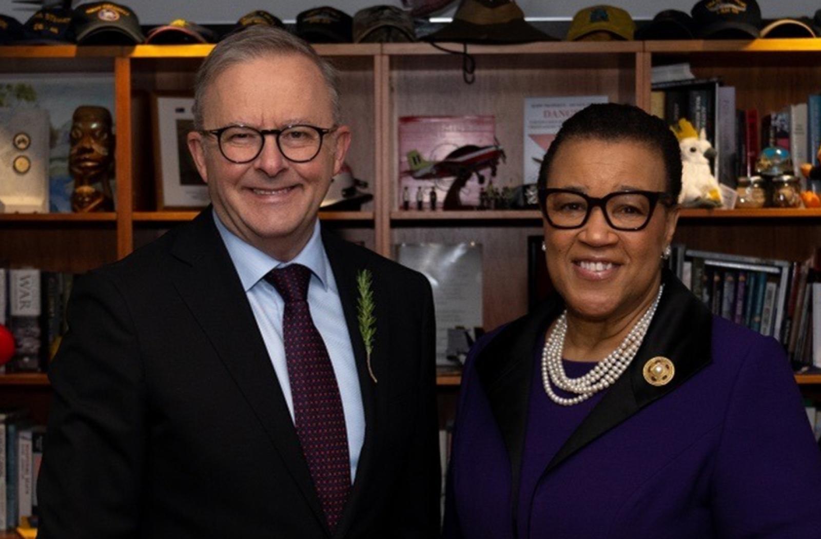 Secretary-General with the Prime Minister of Australia