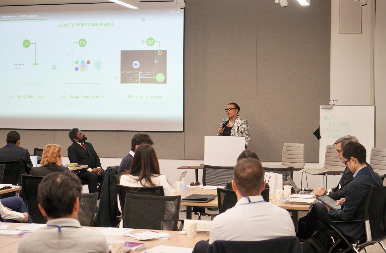 Commonwealth Secretary-General, the Rt Hon Patricia Scotland KC, delivering a keynote address at the University of California (UC) Berkeley