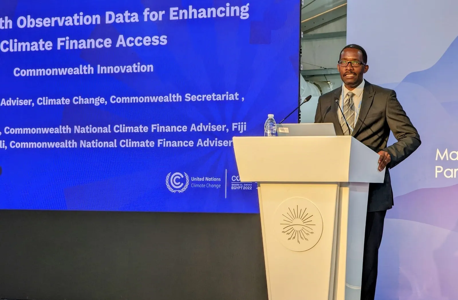 Mx at COP 27 speaking