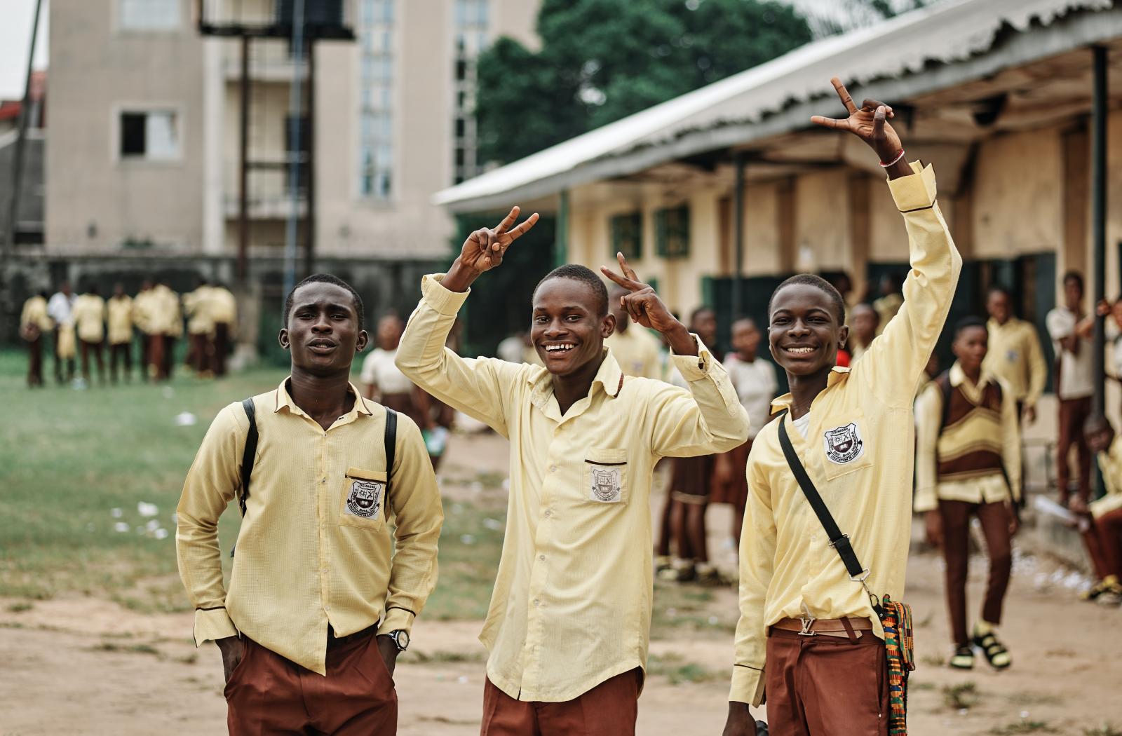 A group of students in Nigeria