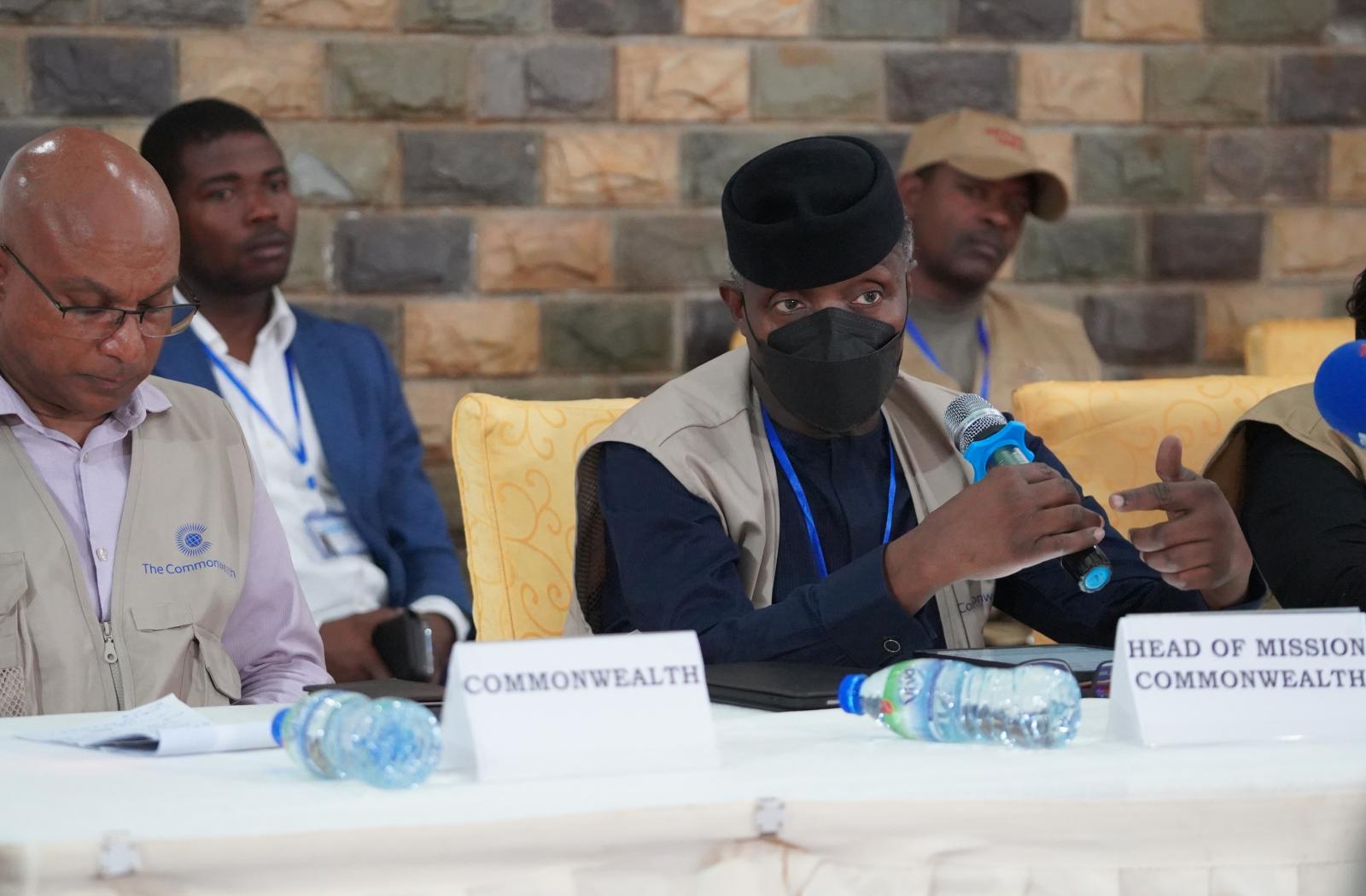 Chair at the press conference
