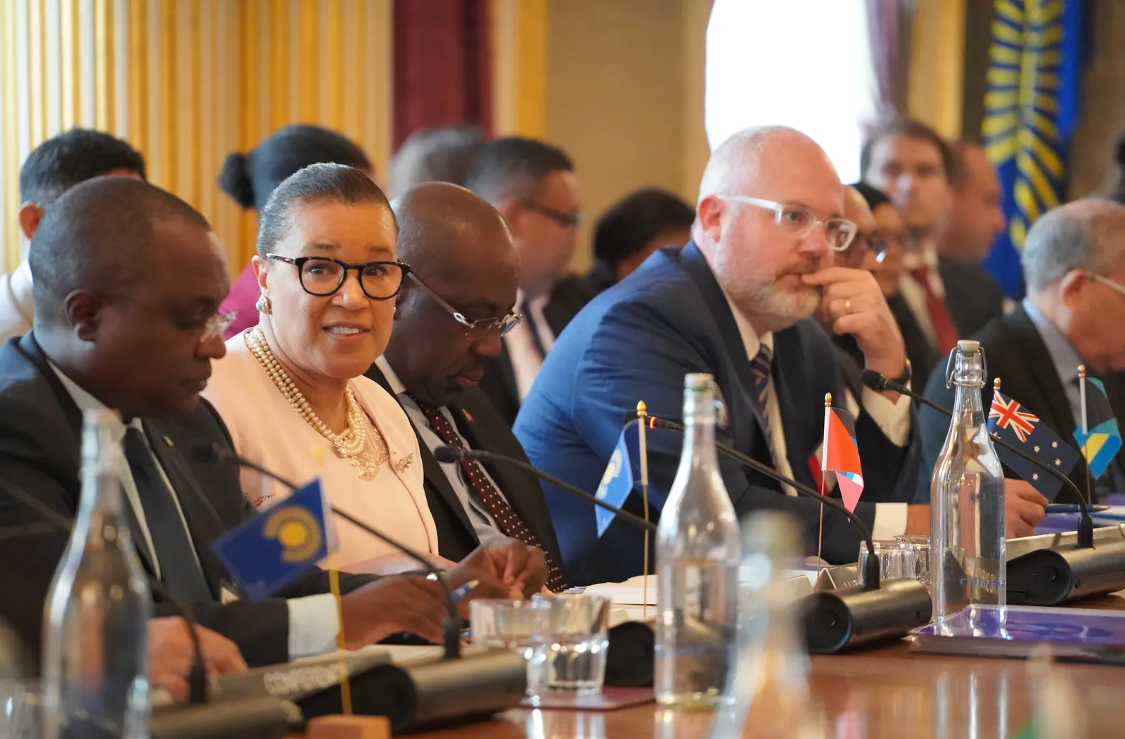 Commonwealth Secretary-General speaking at the meeting