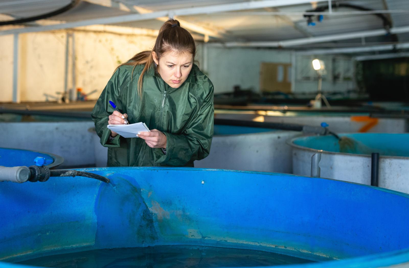 Woman doing scientific research