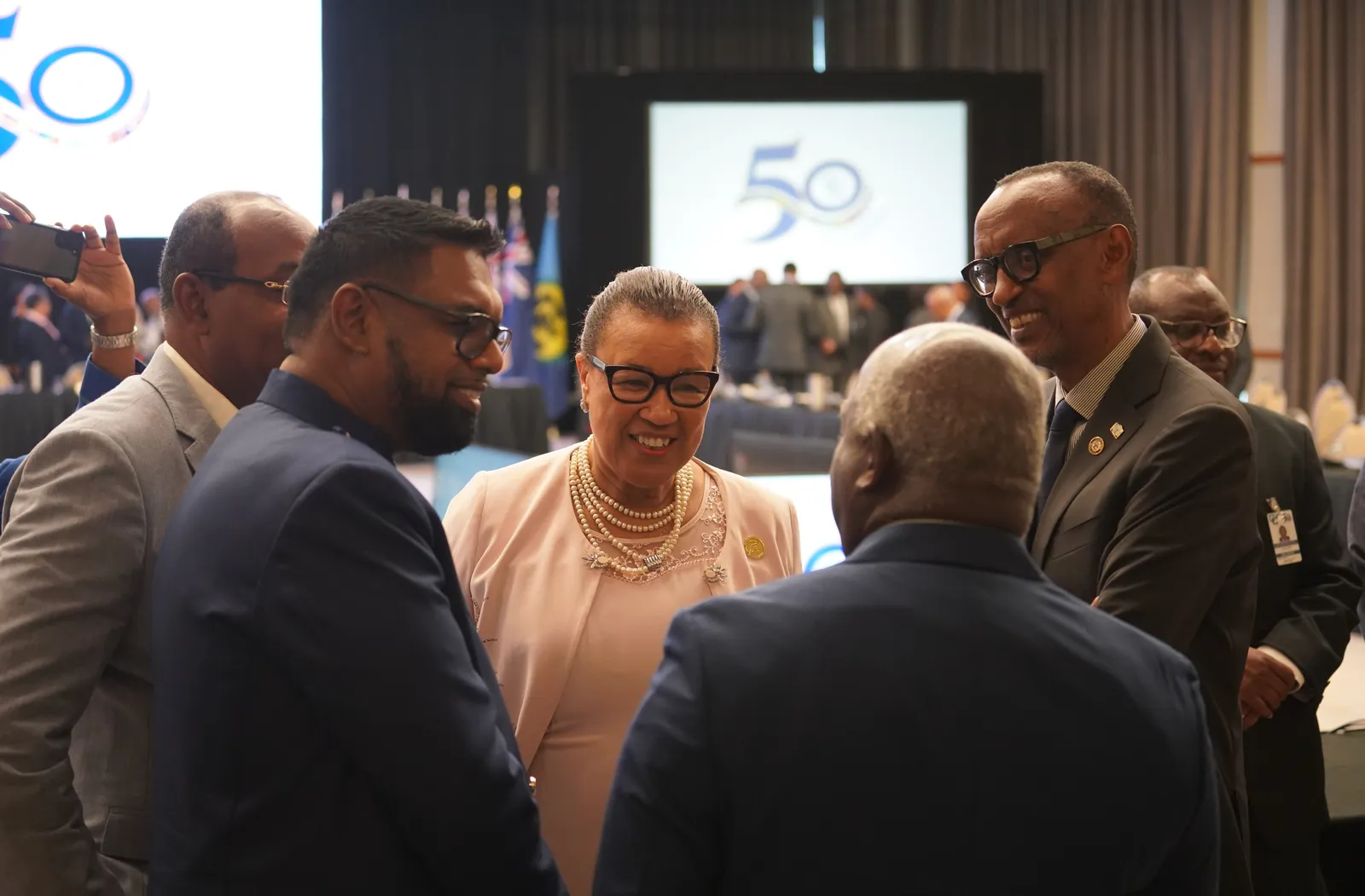The Commonwealth Secretary-General, the Rt Hon Patricia Scotland KC, and Rwandan President, His Excellency Paul Kagame
