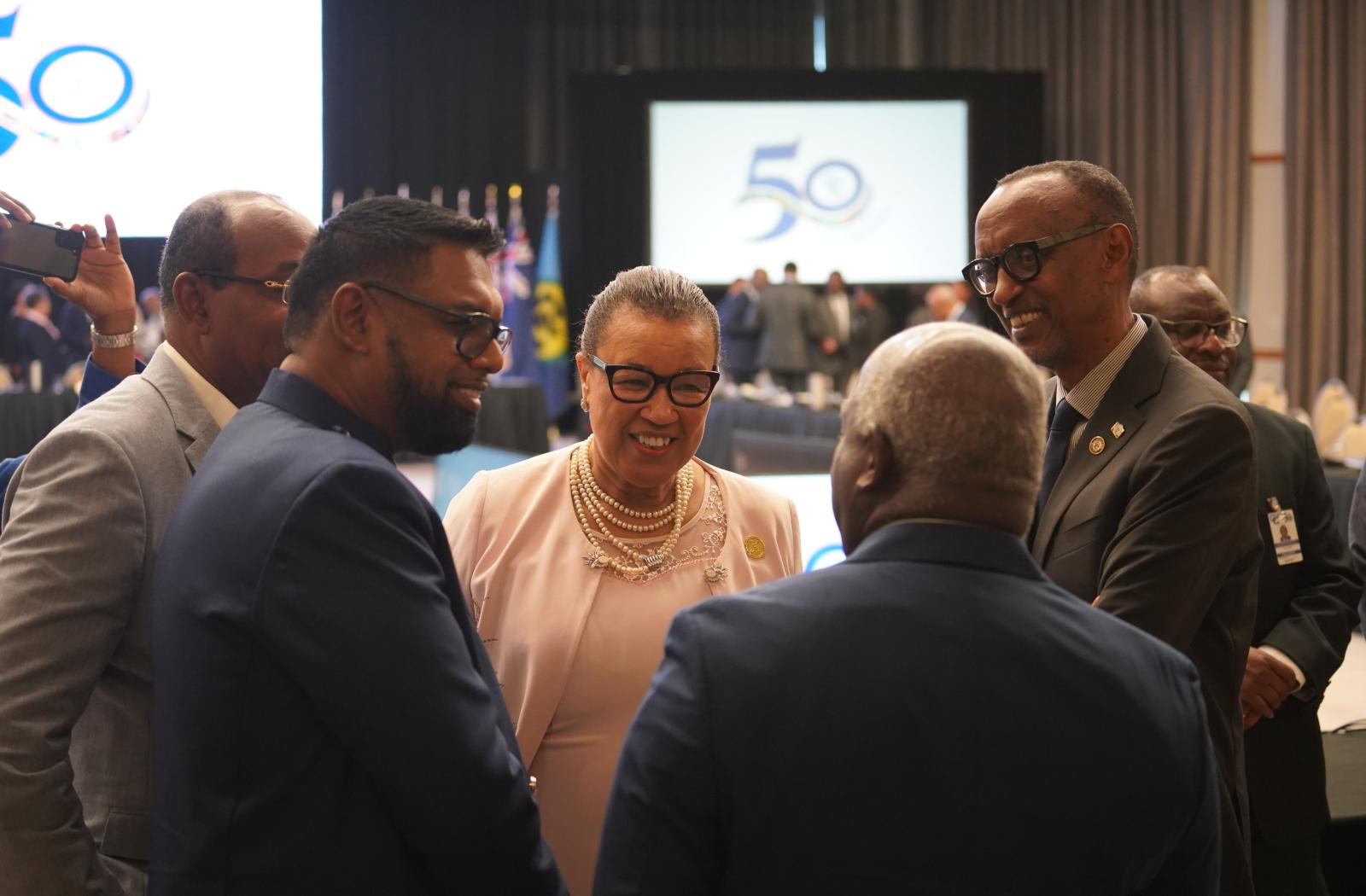  The Commonwealth Secretary-General, the Rt Hon Patricia Scotland KC, and Rwandan President, His Excellency Paul Kagame 