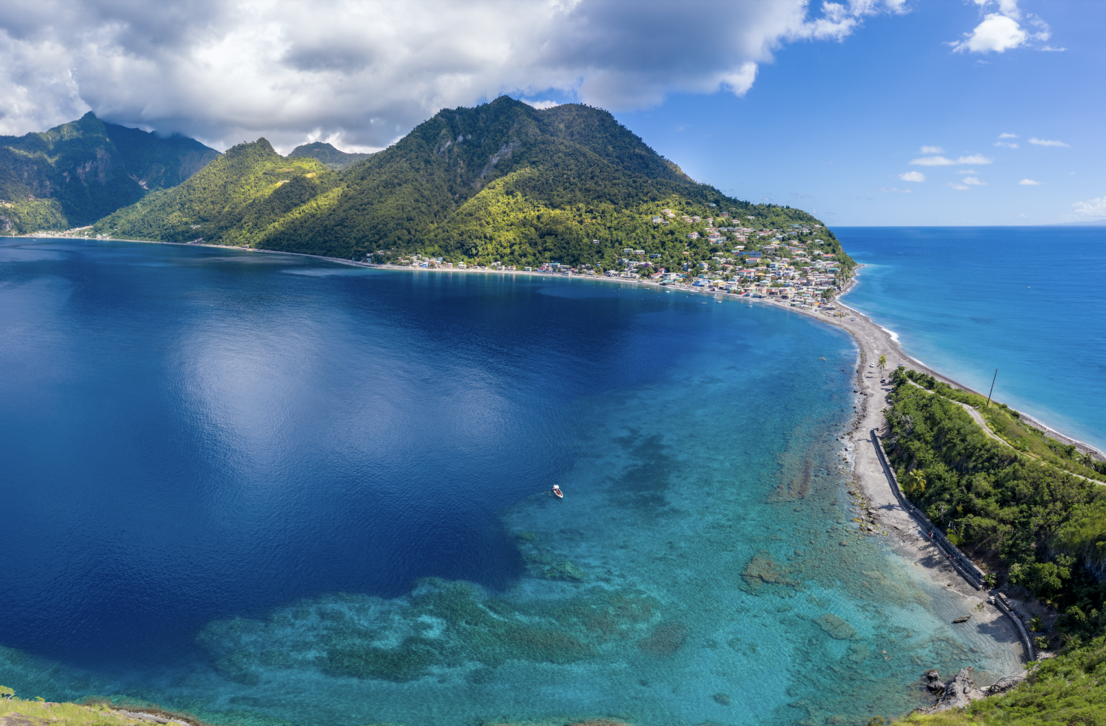 Aerial view of Dominica