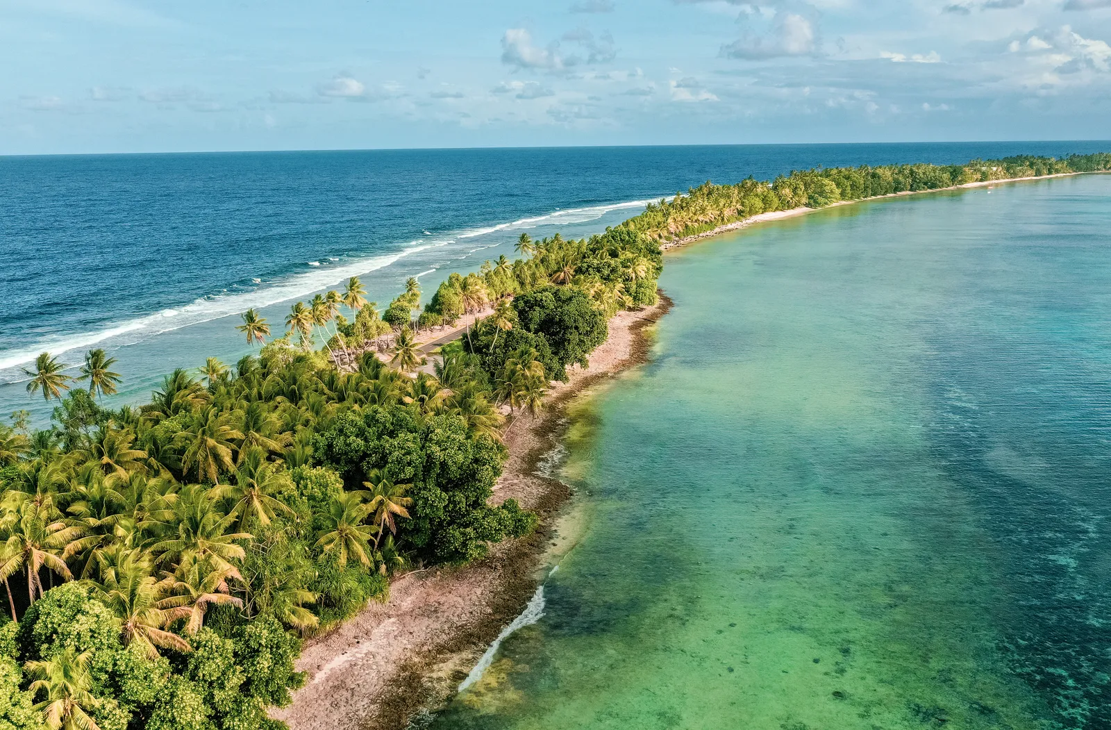 Aerial view of Tuvalu