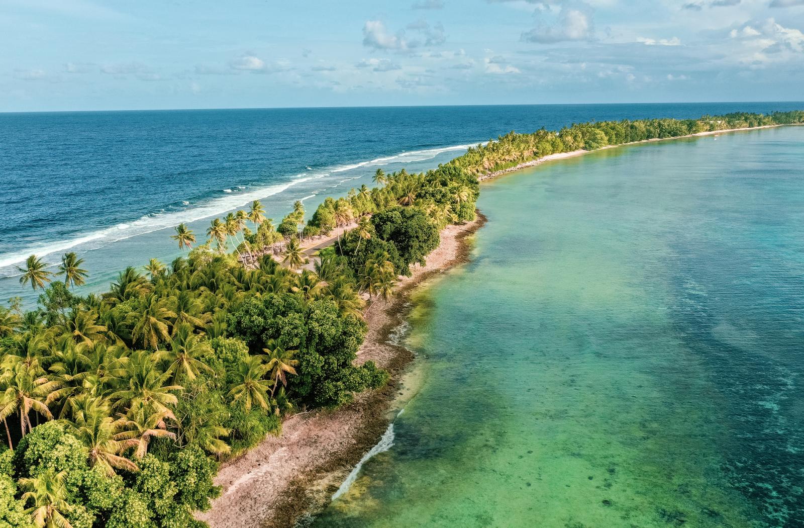 Aerial view of Tuvalu