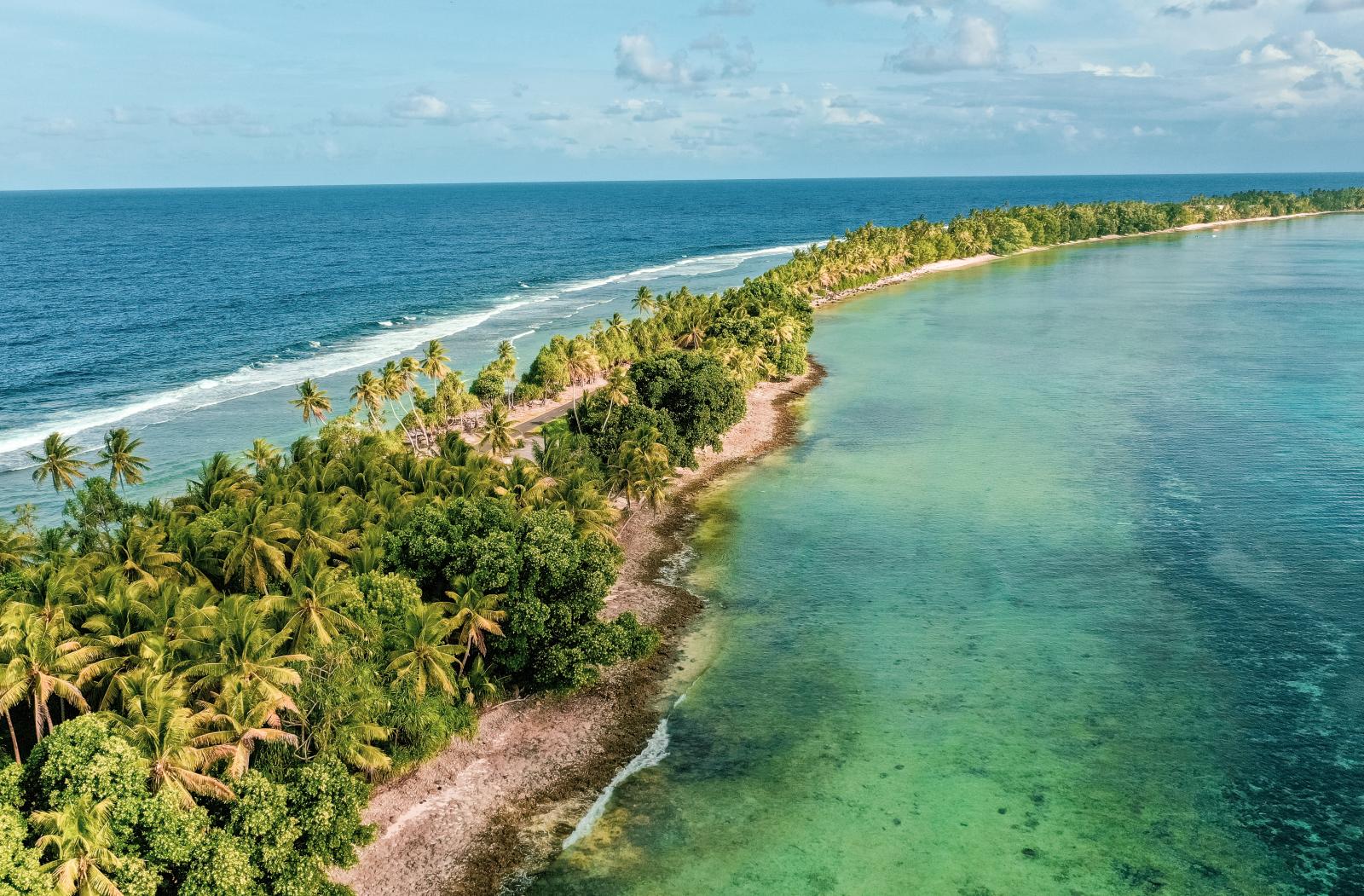 Aerial view of Tuvalu