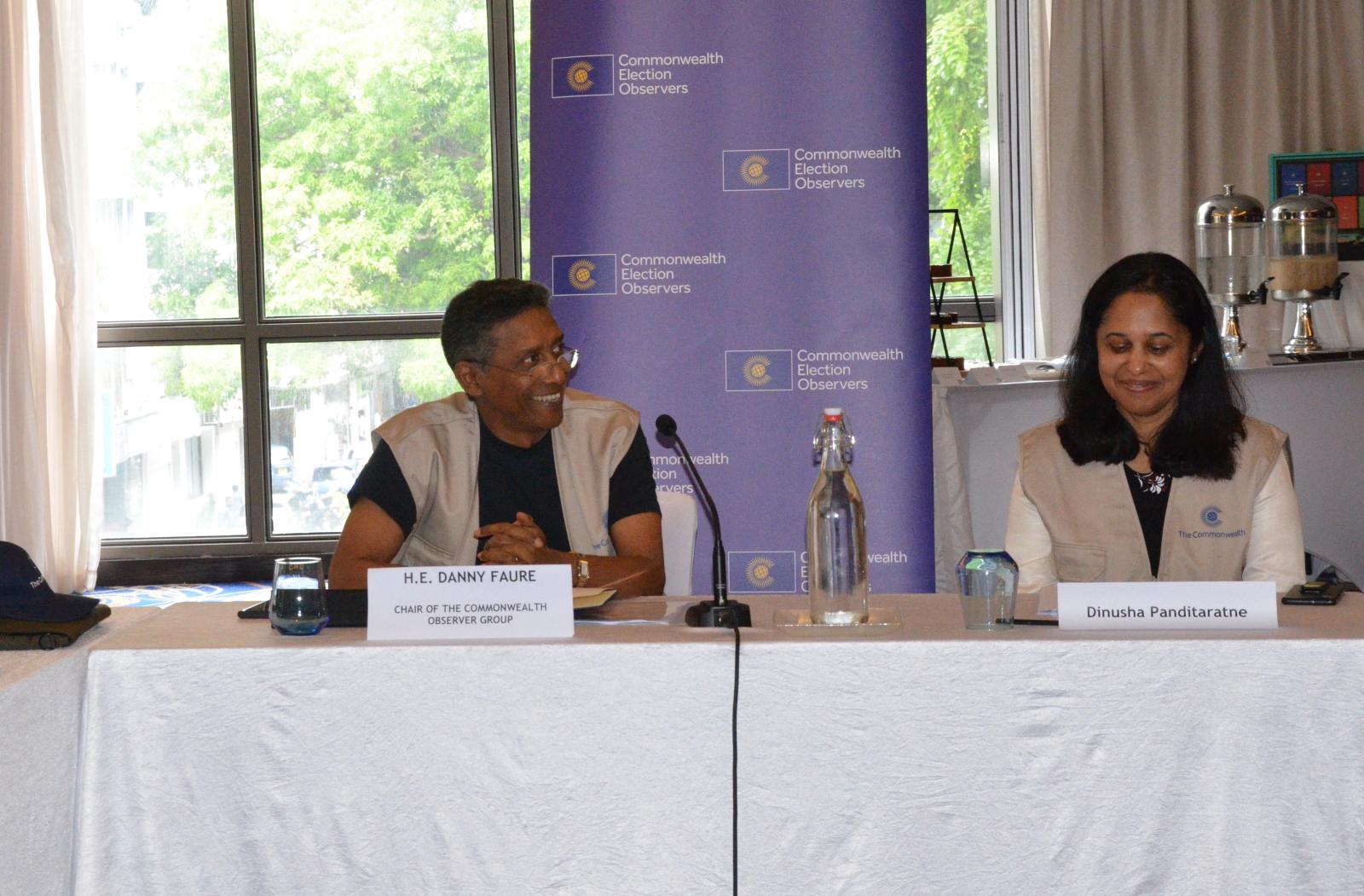 Chairperson of the Commonwealth Observer Group to Maldives, H.E. Danny Faure