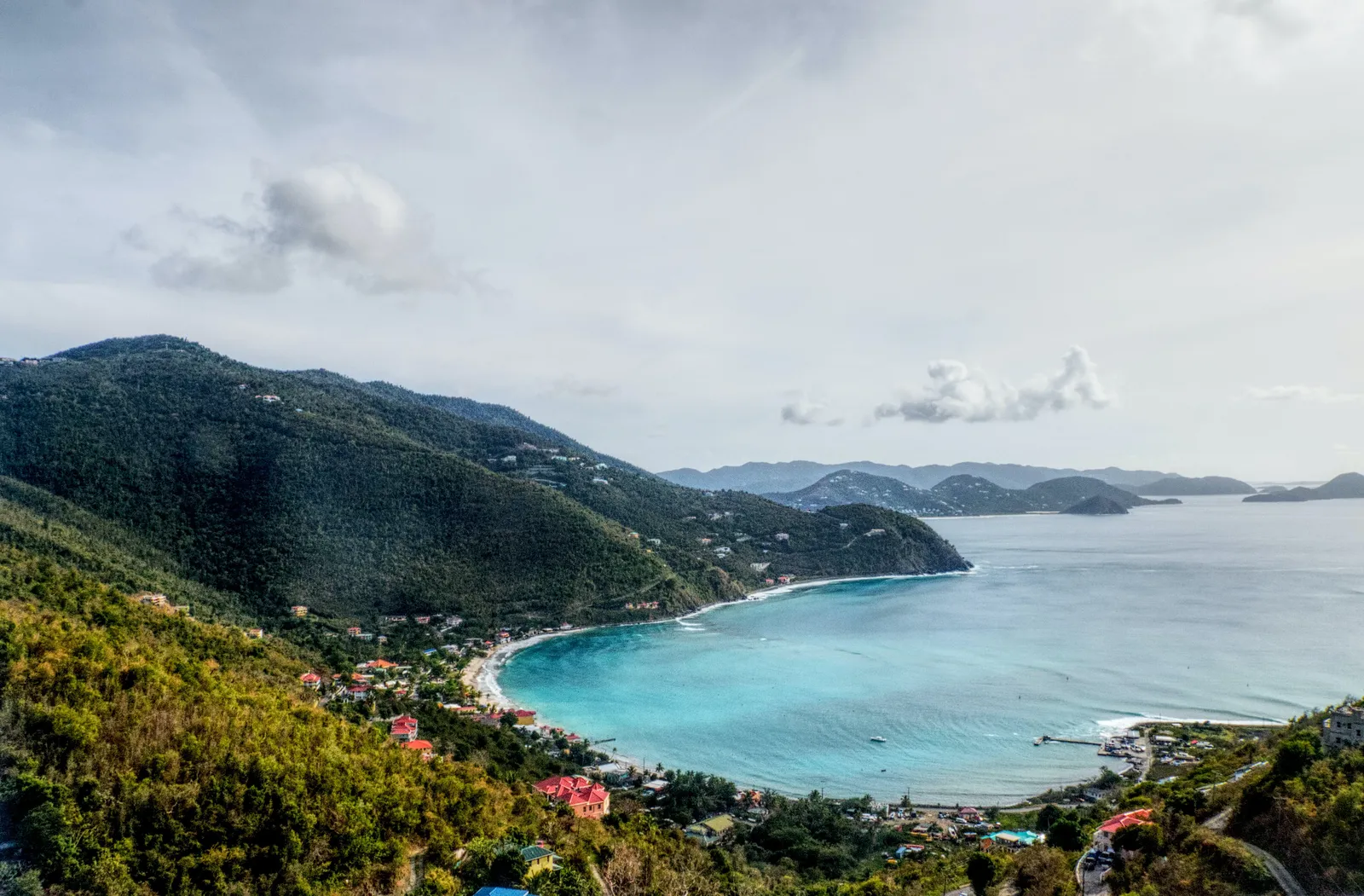 Aerial view of British Virgin Islands