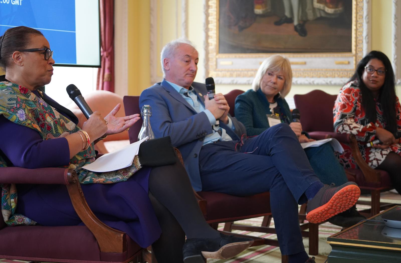The Commonwealth Secretary-General, the Rt Hon Patricia Scotland, speaking at an event on ending domestic violence against women and girls
