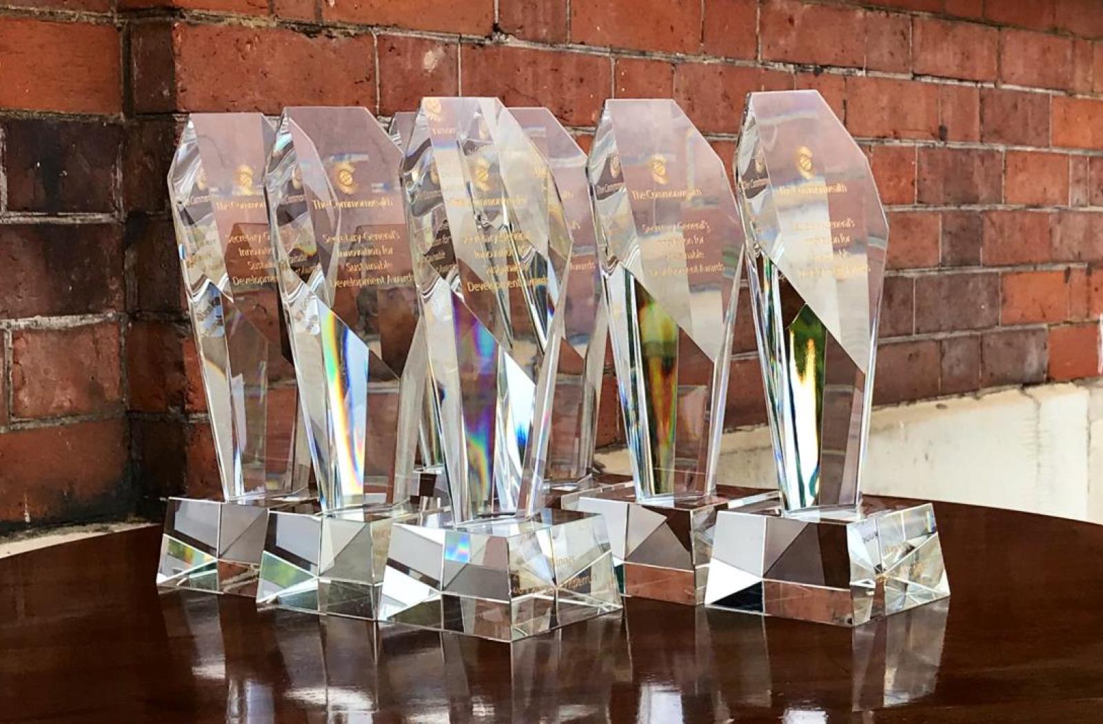 Innovation Awards trophies