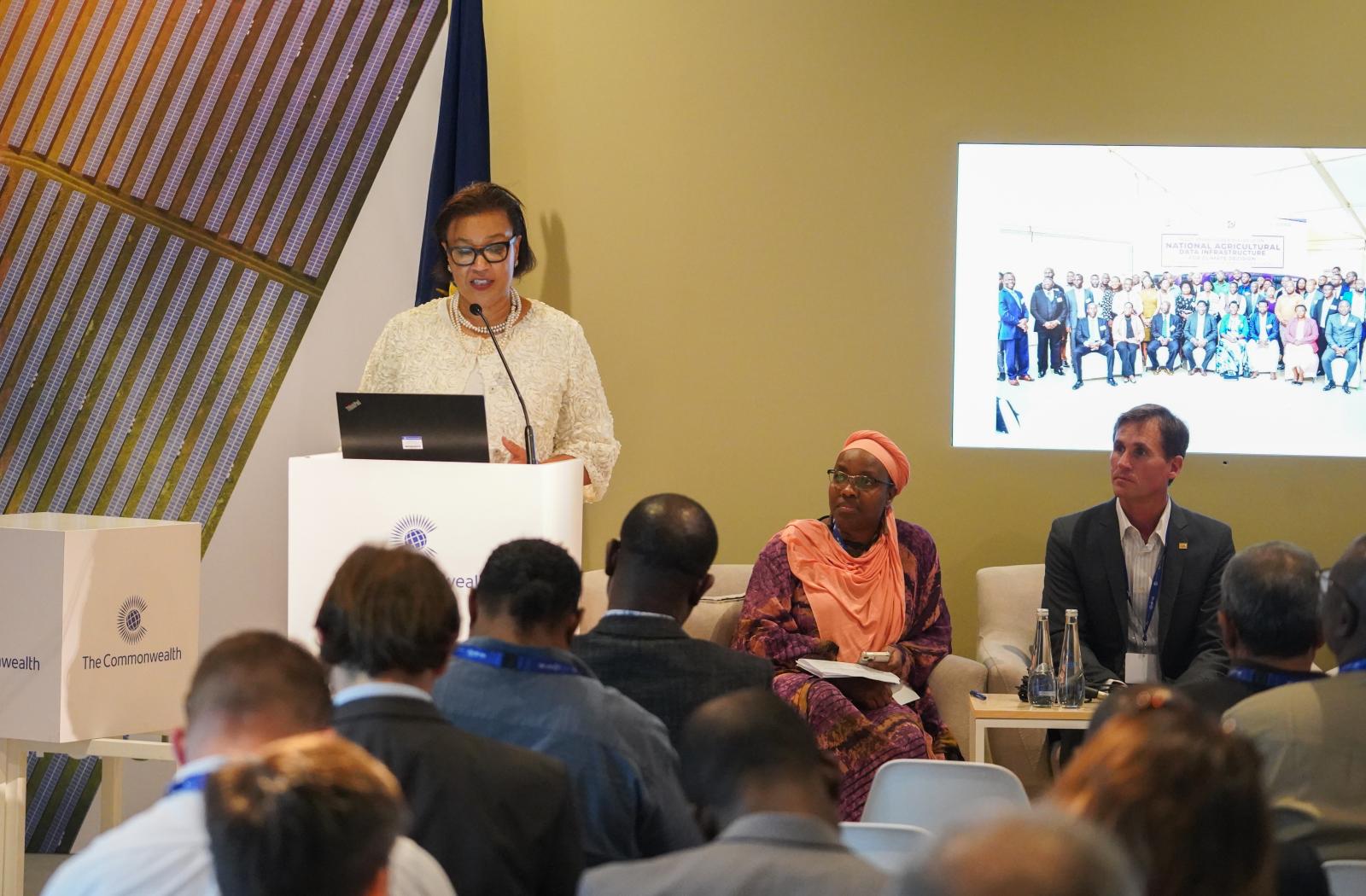 Commonwealth Secretary-General, The Rt Hon Patricia Scotland KC, at the climate data for resilient food systems at COP28