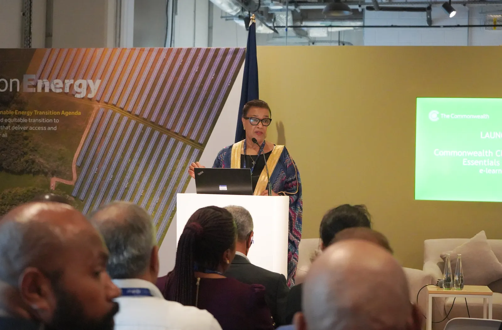 Commonwealth Secretary-General speaking at the event