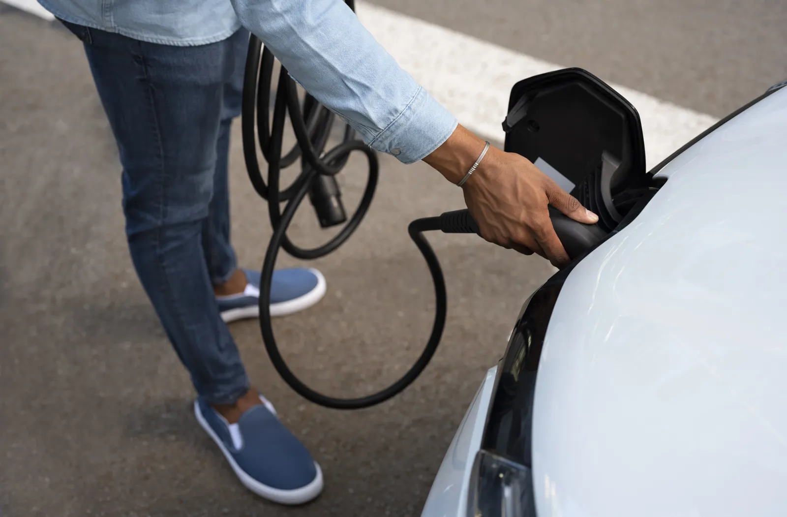 Electric Vehicle being charged