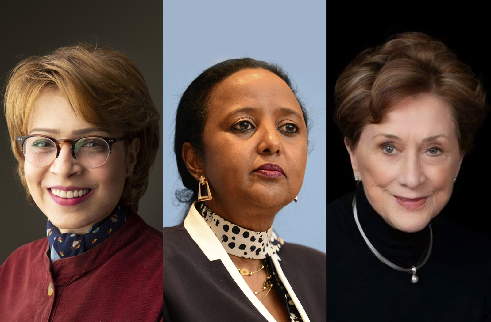 Professor Manahel Thabet, Ambassador Amina Mohamed and Dame Carol Black