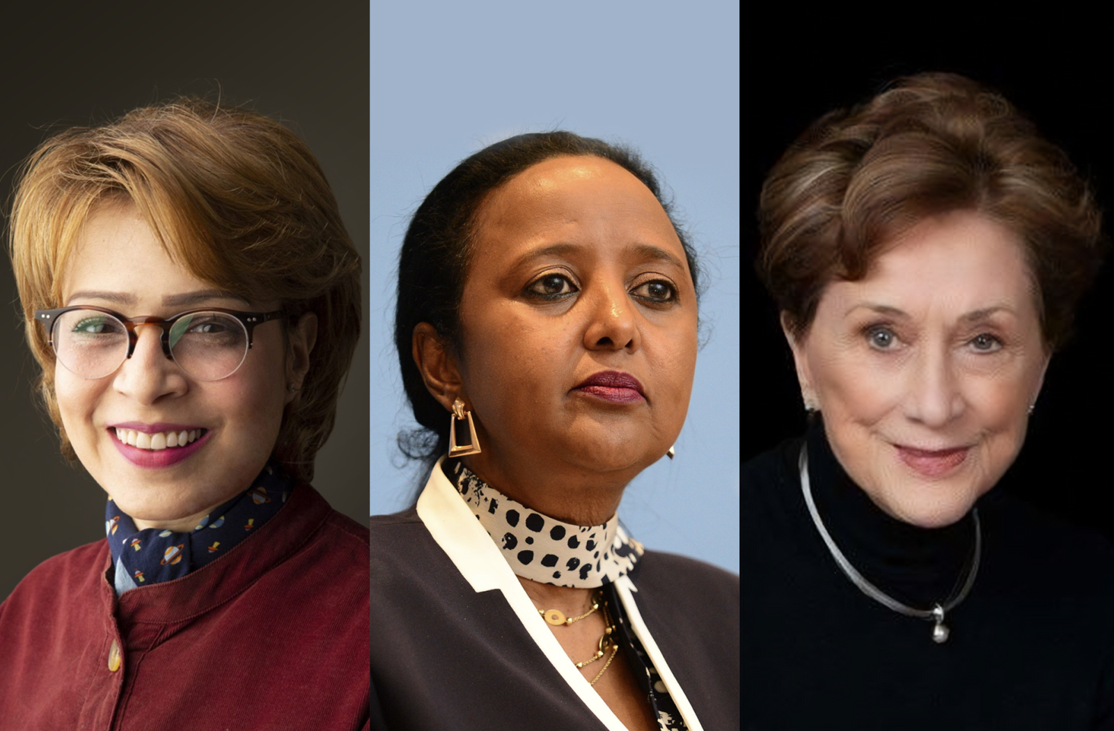 Professor Manahel Thabet, Ambassador Amina Mohamed and Dame Carol Black