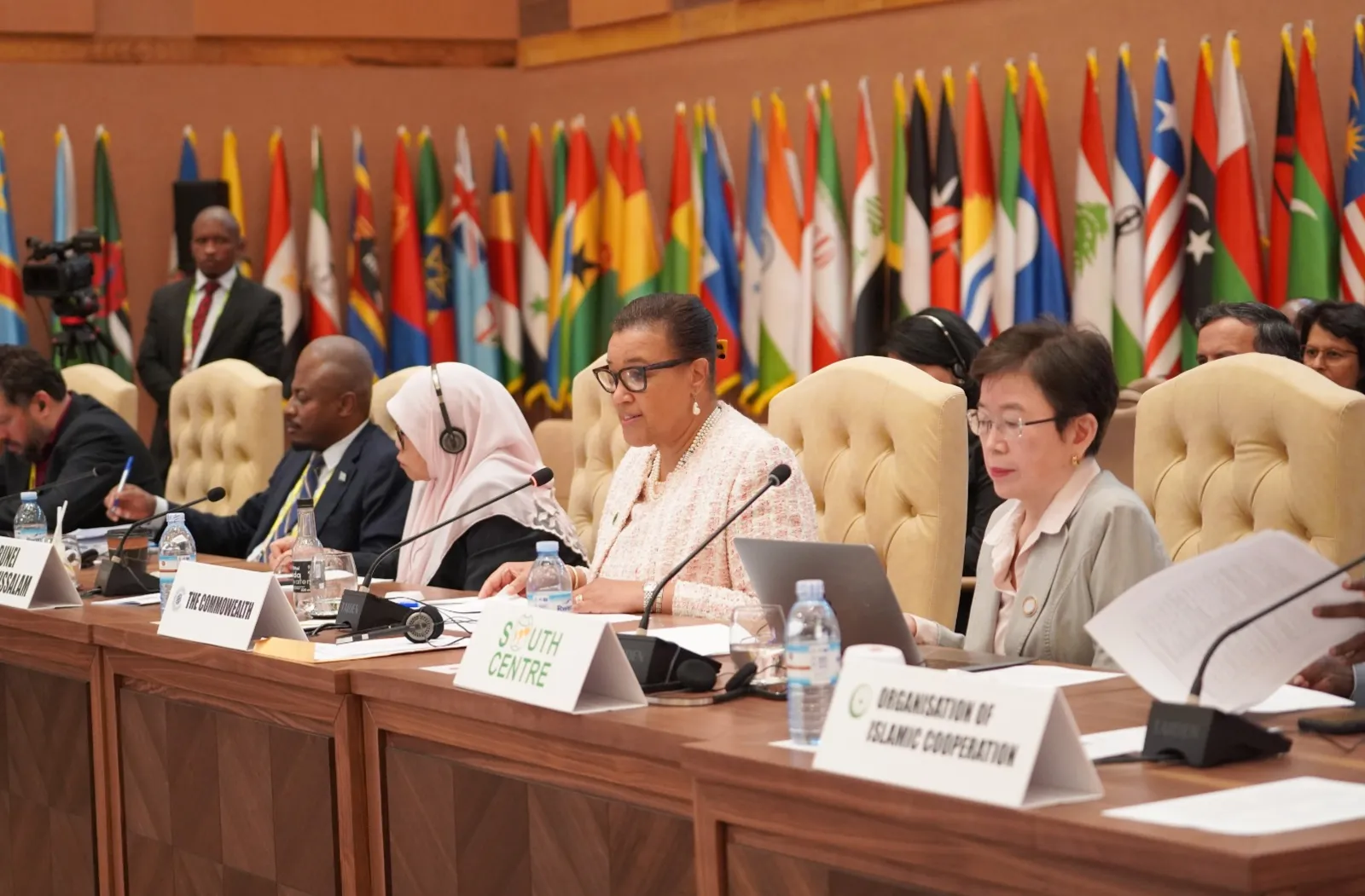 Commonwealth Secretary-General addressing Non-Aligned Movement Summit