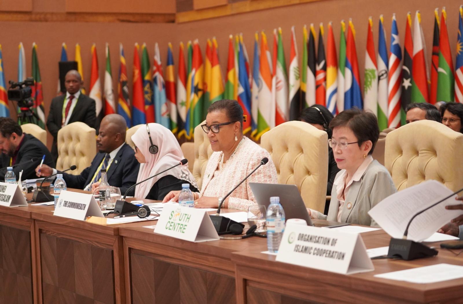 Commonwealth Secretary-General addressing Non-Aligned Movement Summit 