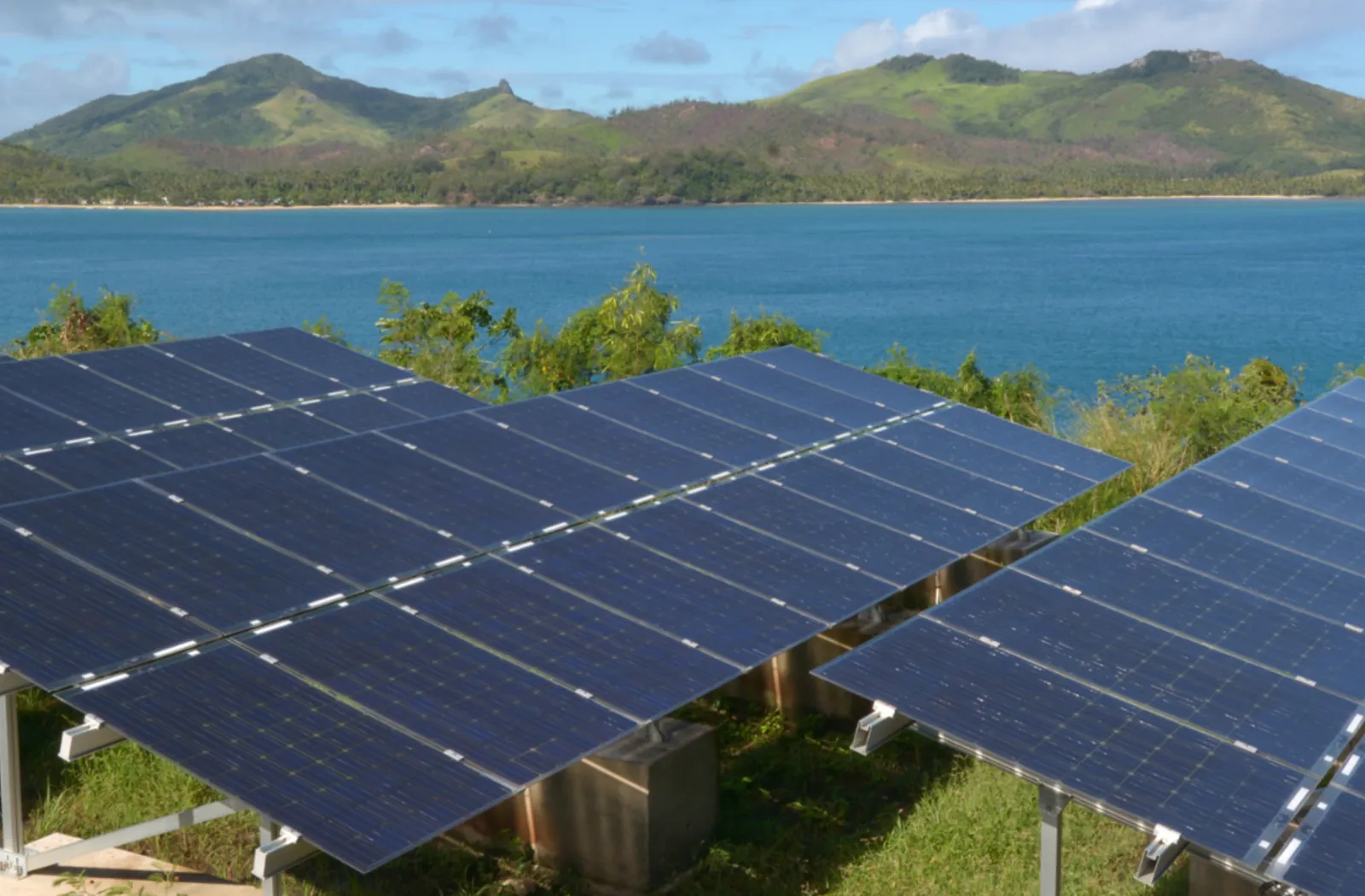 Solar panels generating electricity