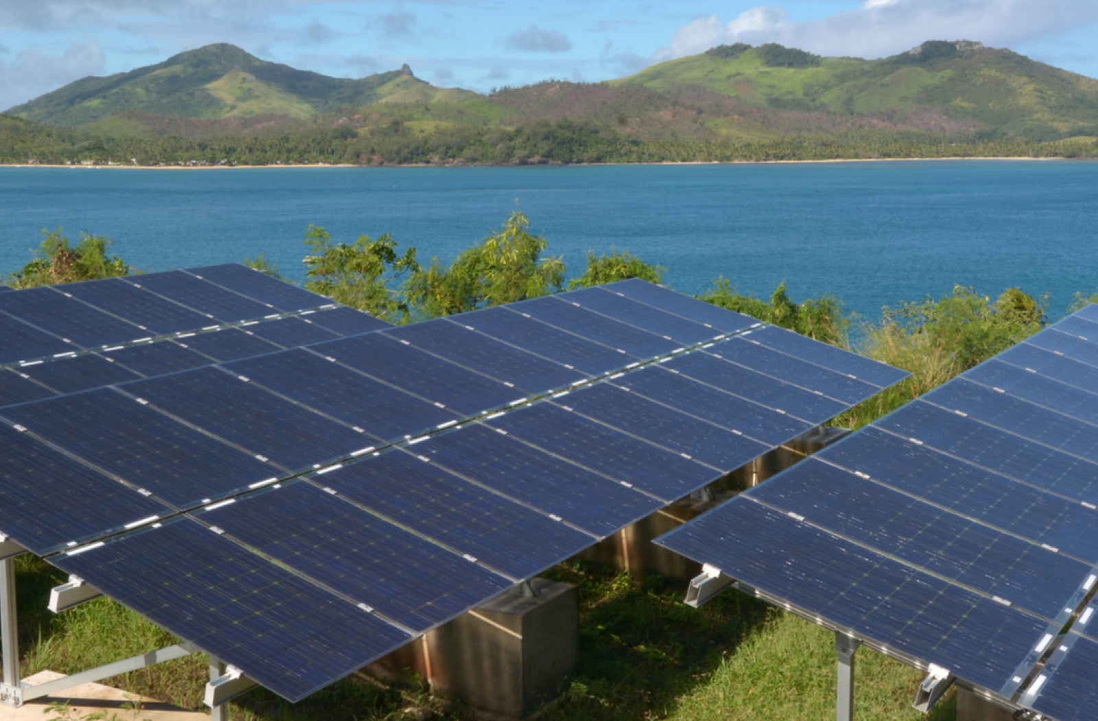 Solar panels generating electricity