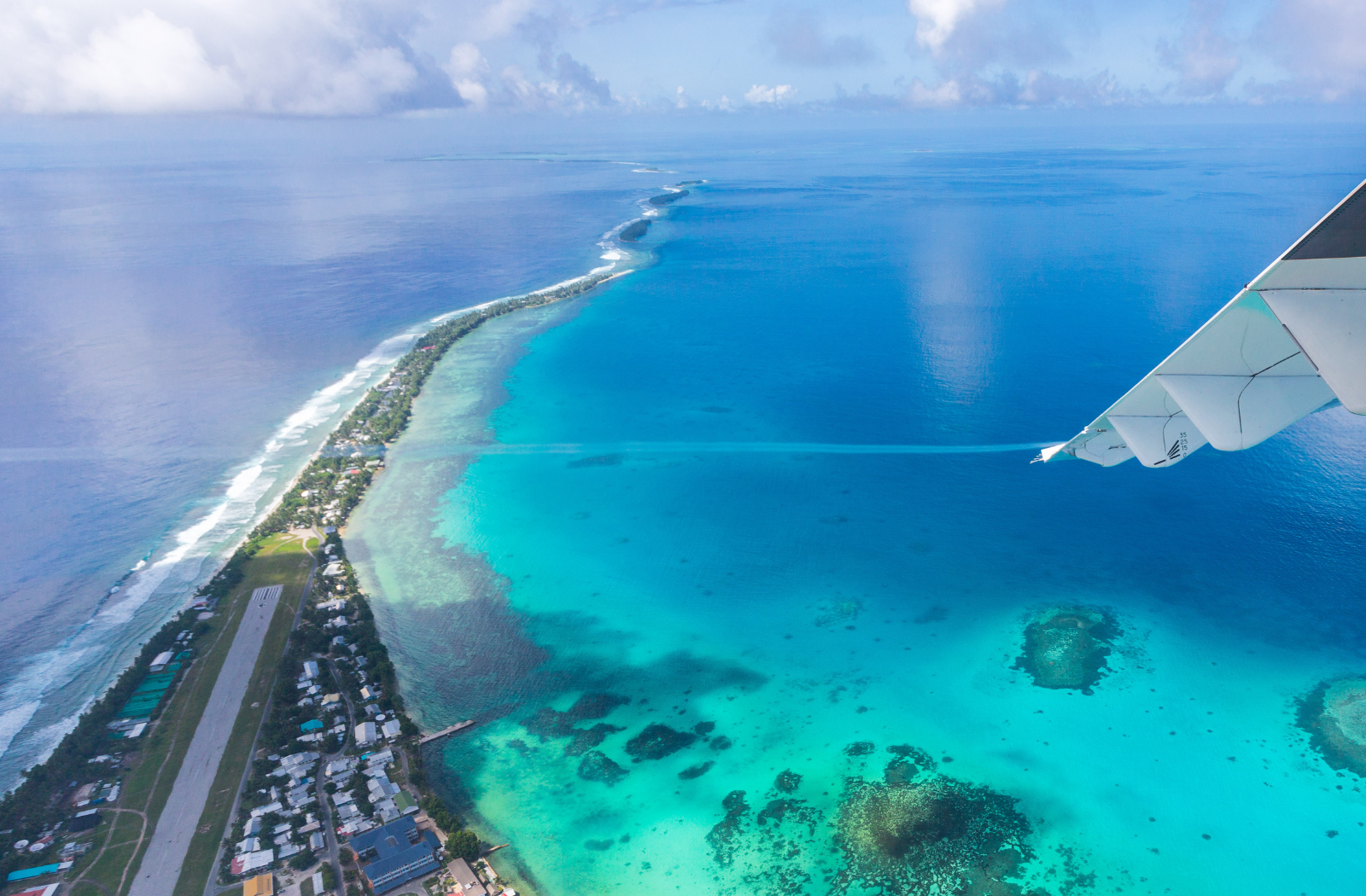 Aerial view of Tuvalu