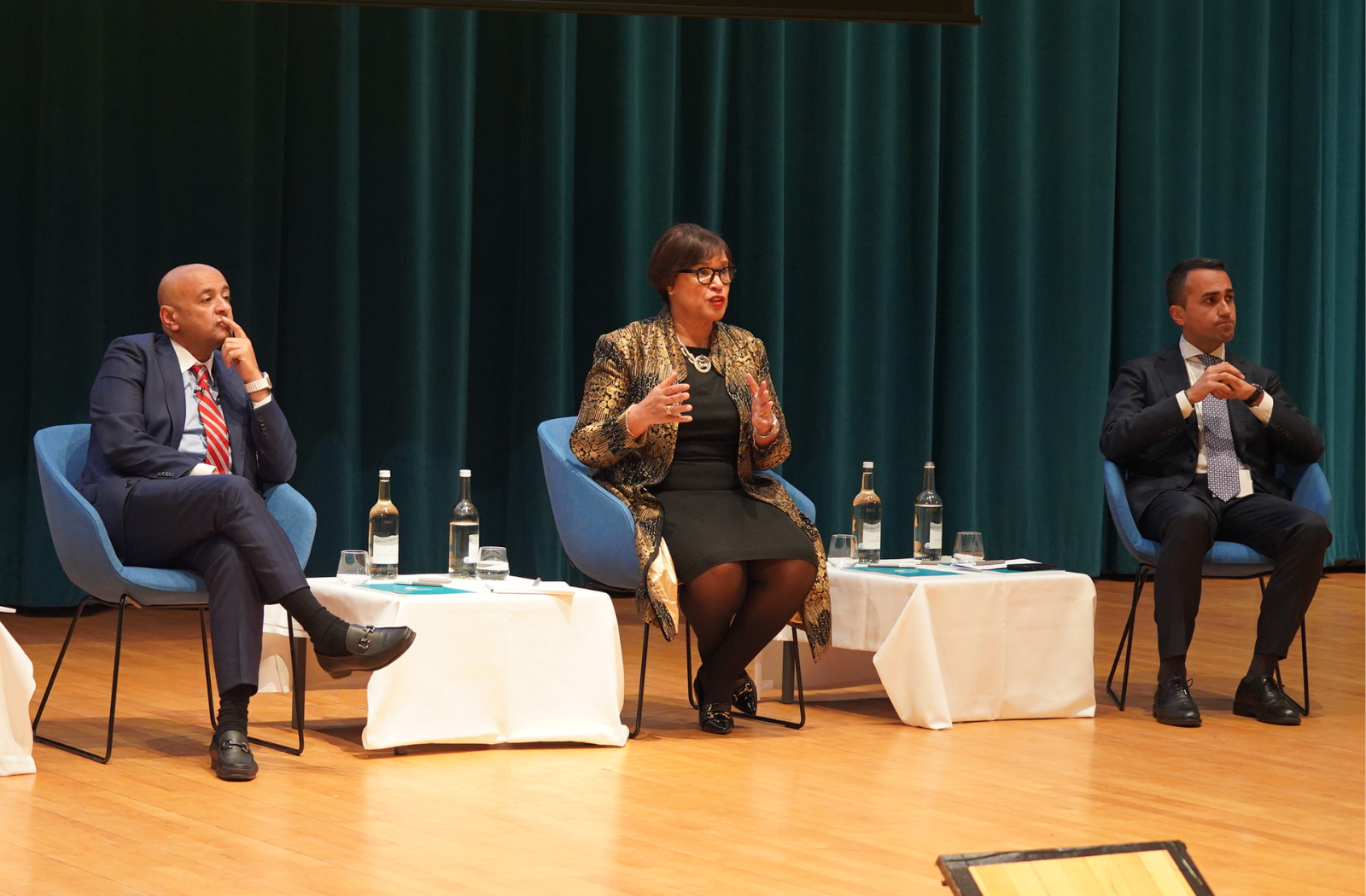 Commonwealth Secretary-General speaking on a panel at the Gulf Research Meeting