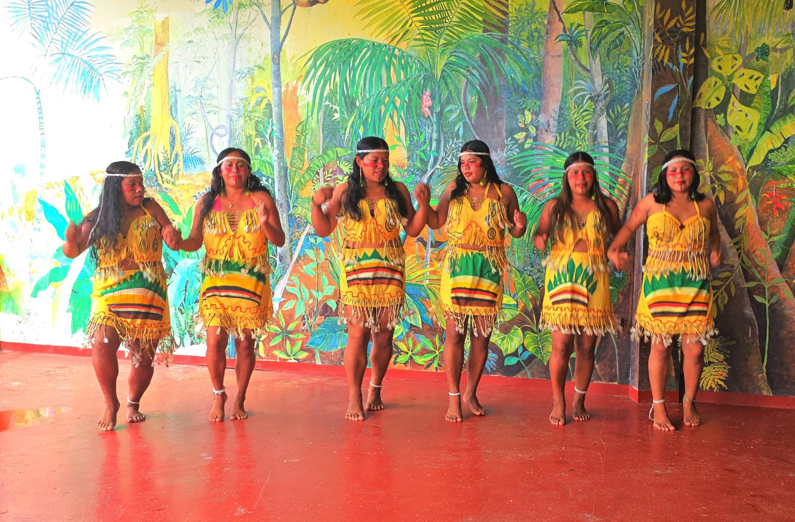 Dancing at Iwokrama river lodge, Guyana