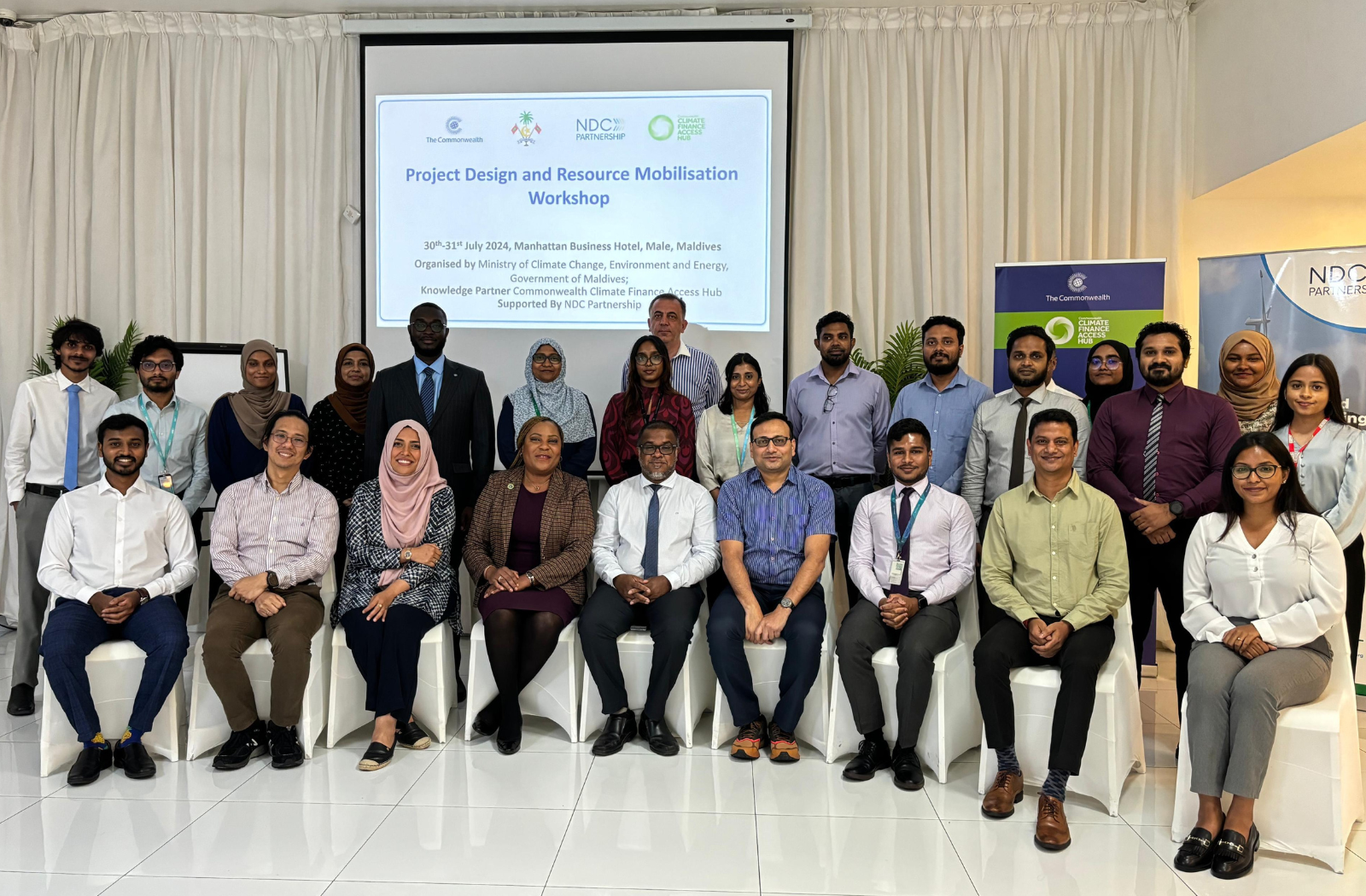 People attend a workshop 