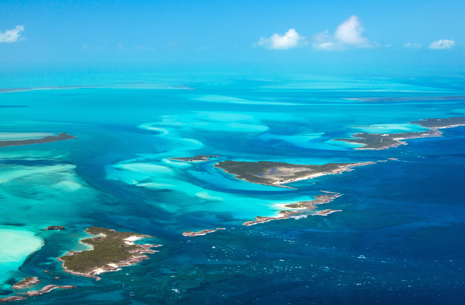 Aerial view of the Bahamas