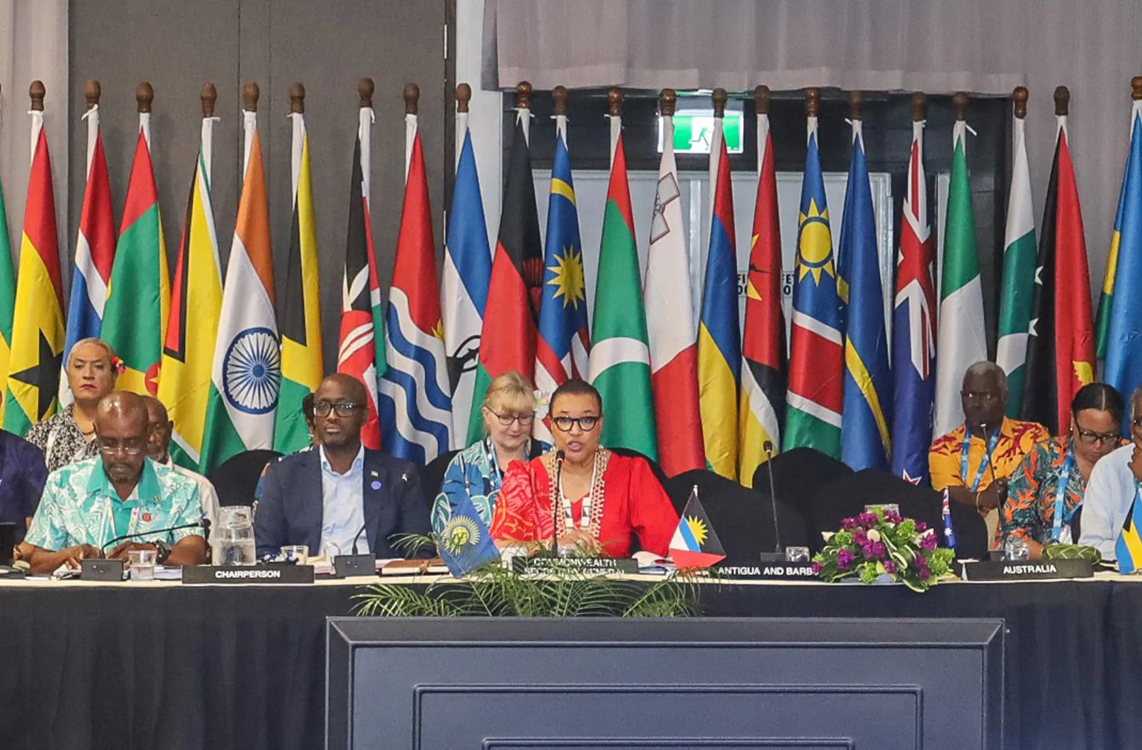 Leaders at the Commonwealth Ministerial Meeting on Small States