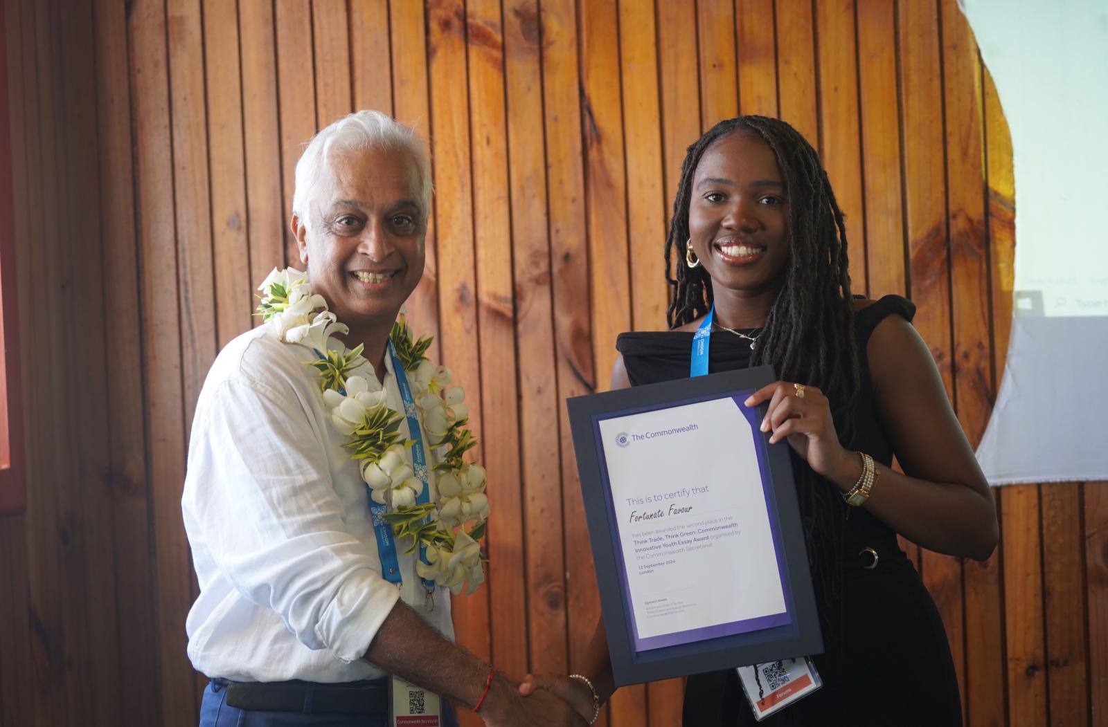 Commonwealth Youth Forum competiton awards