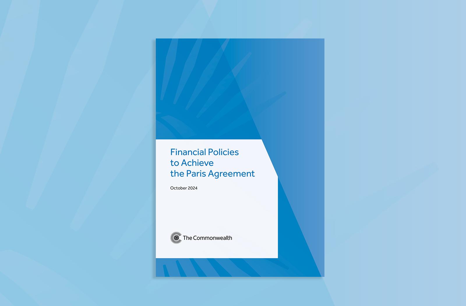 Cover image of Finance Policies to Achieve the Paris Agreement