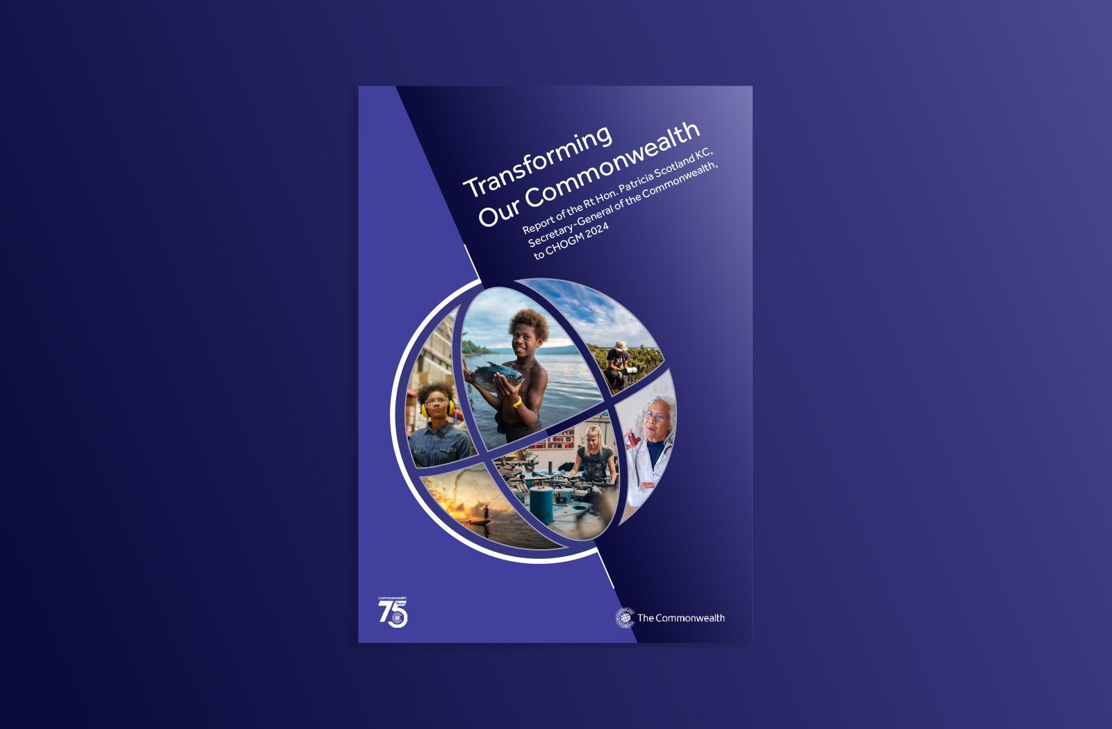 Cover image of the Transforming the Commonwealth report