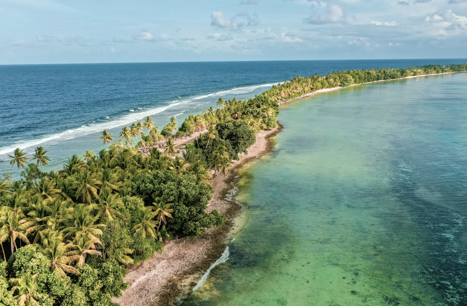 Aerial view of Tuvalu