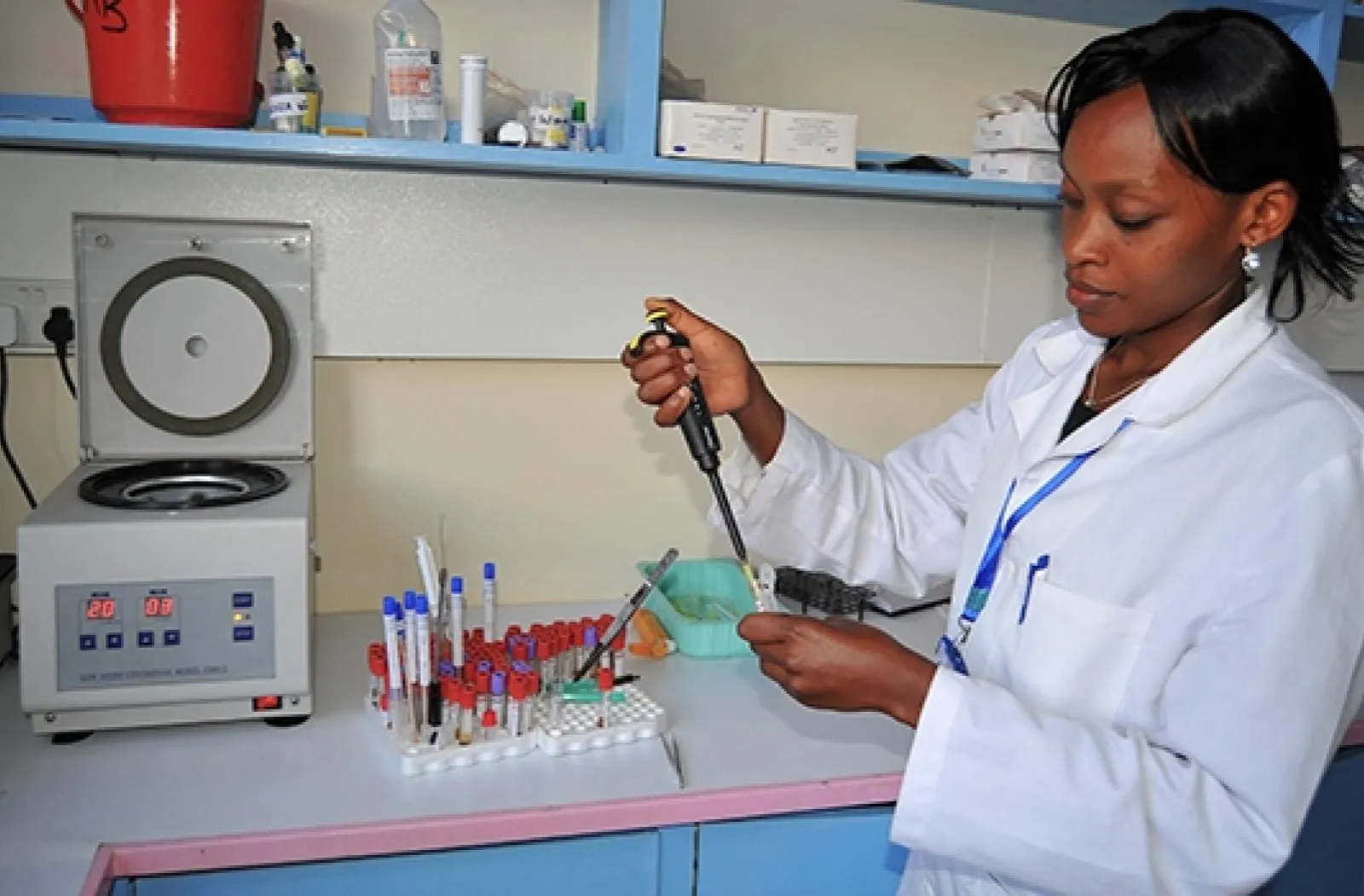 Woman in laboratory