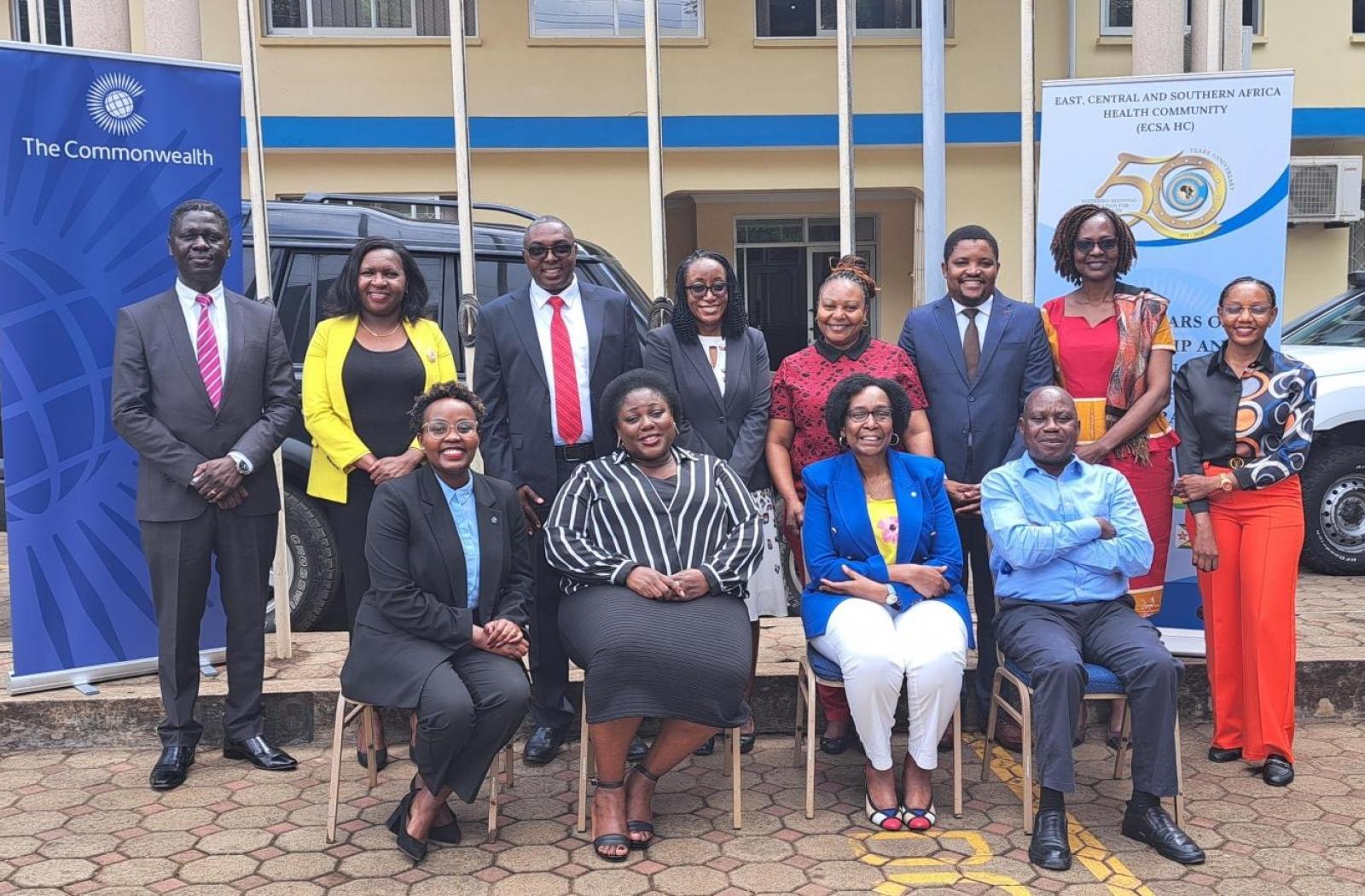 People standing in a group picture