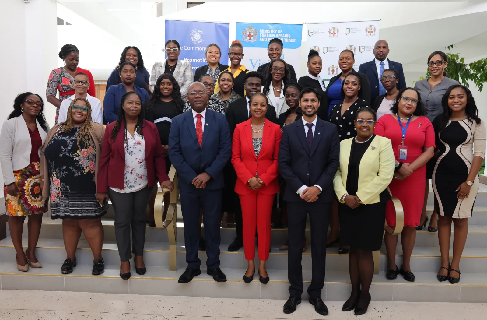 A group photo of participants at the human rights workshop in Jamaica