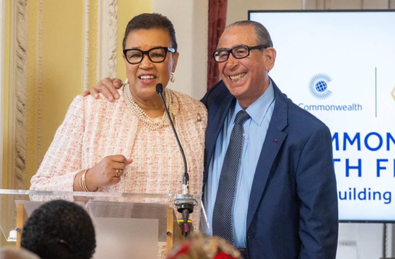 Commonwealth Secretary-General, the Rt Hon Patricia Scotland KC and Khalili